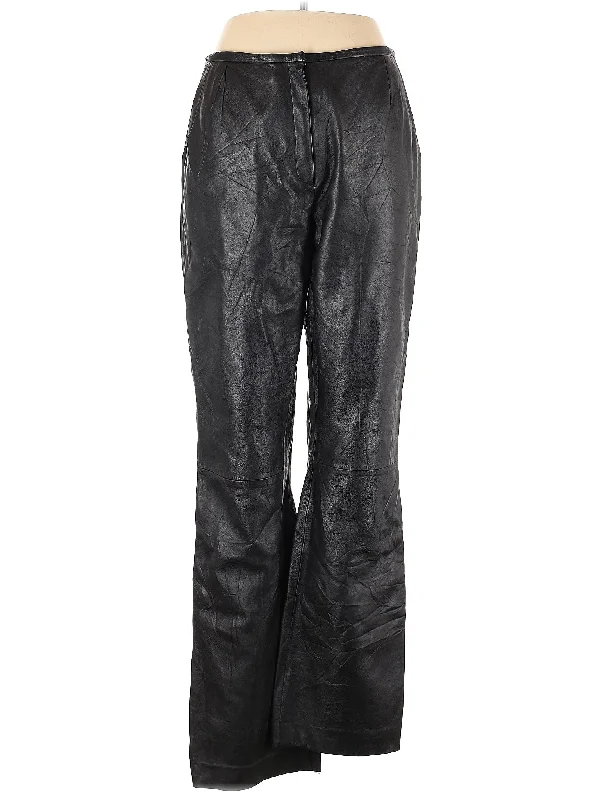 Faux Leather Pants Fashionable Tapered Leg Pants