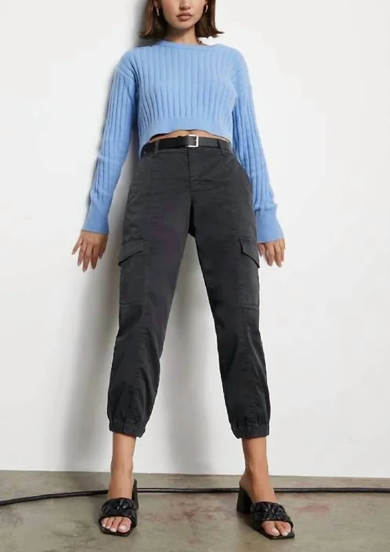 Rebel Pant In Obsidian Stylish Elastic Waist Pants