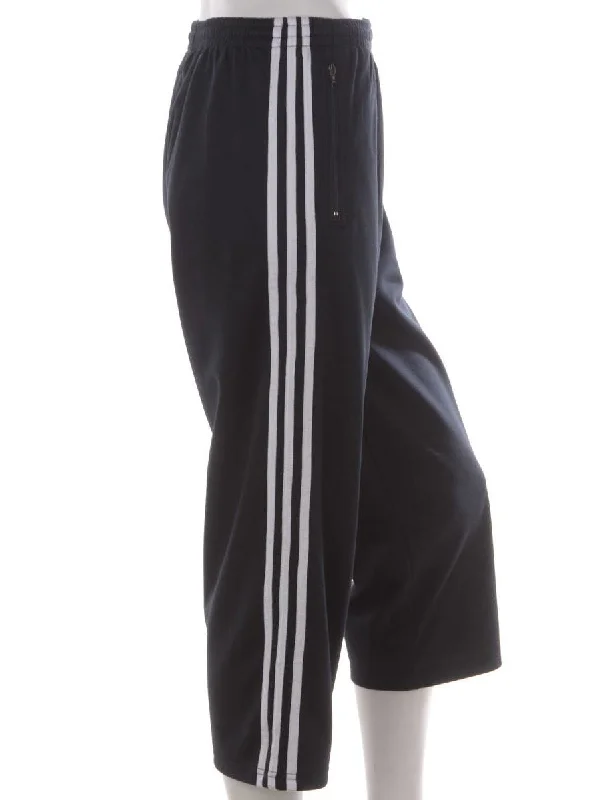 Label Upcycled Adidas Mel Cropped Track Pants Comfortable Wide-Leg Pants