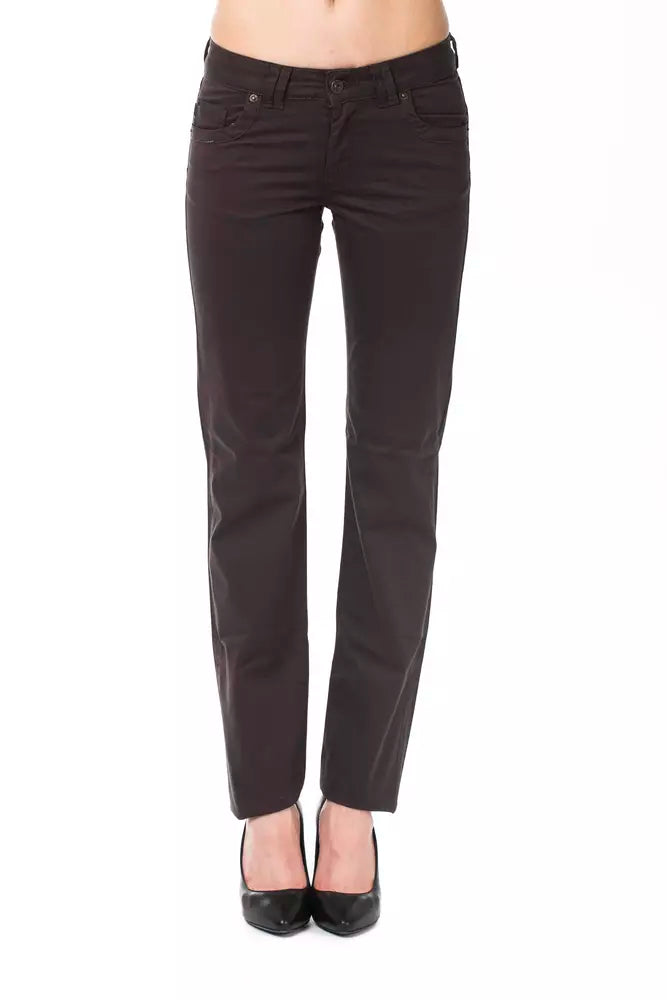 Ungaro Fever  Cotton Women Women's Pants Trendy High-Waist Trousers