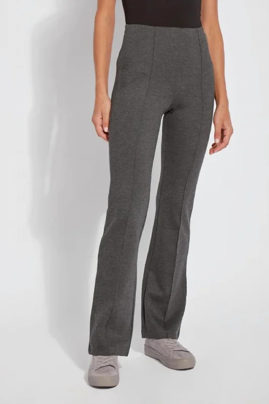 Elysse Pant In Charcoal Elegant High-Waist Pants