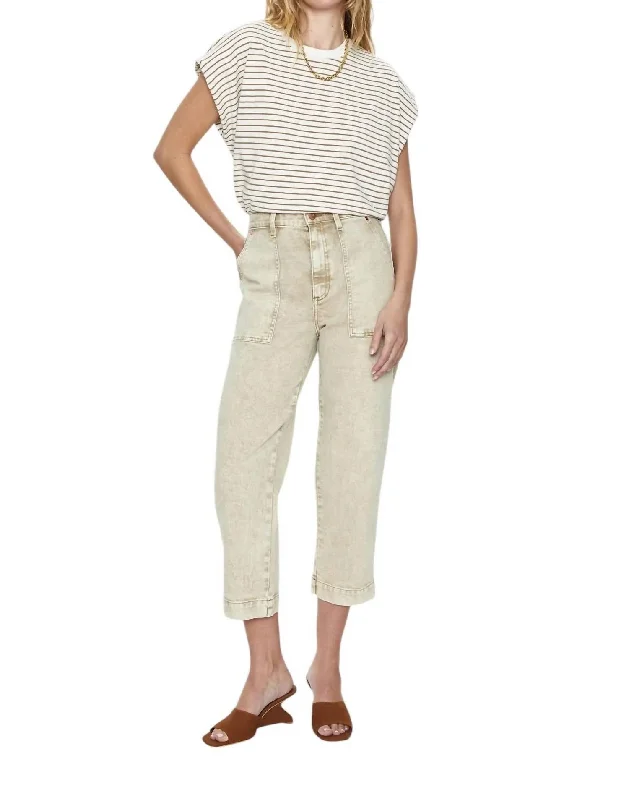 Turner Super High Rise Barrel Pant In Fawn Elegant Dress Pants