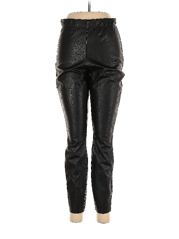 Faux Leather Pants Relaxed Lounge Trousers