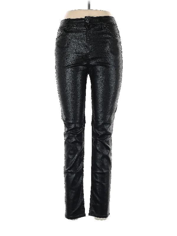 Faux Leather Pants Comfy Cargo Trousers