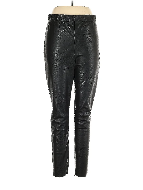 Faux Leather Pants Casual Sweatpants Style