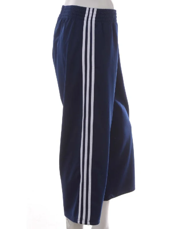 Label Upcycled Adidas Mel Cropped Track Pants Formal Wide-Leg Pants