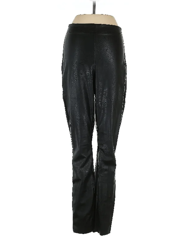 Faux Leather Pants Trendy Wide-Leg Pants