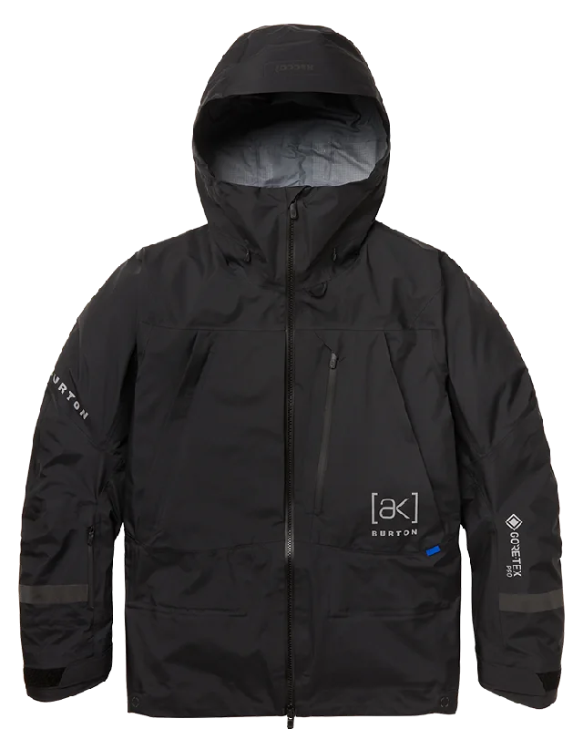 Burton Womens [ak]® Tusk Gore-Tex Pro 3L Jacket - True Black - 2023 Mesh Blend Leather Blend Suede Blend