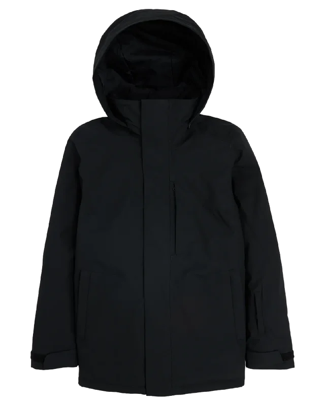 Burton Women's Jet Ridge Snow Jacket - True Black Front Pockets Side Pockets Patch Pockets