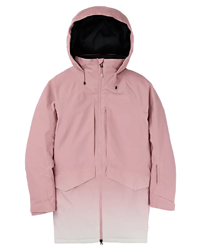 Burton Women's Prowess 2.0 2L Snow Jacket - Blush Pink Ombre Handmade Hand-knitted Hand-woven