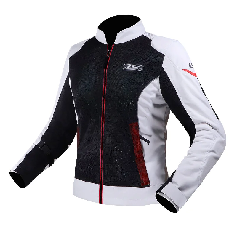 LS2 AIRY EVO LADY MOTORCYCLE MESH JACKET Zippered Front Buttoned Front Snap Front