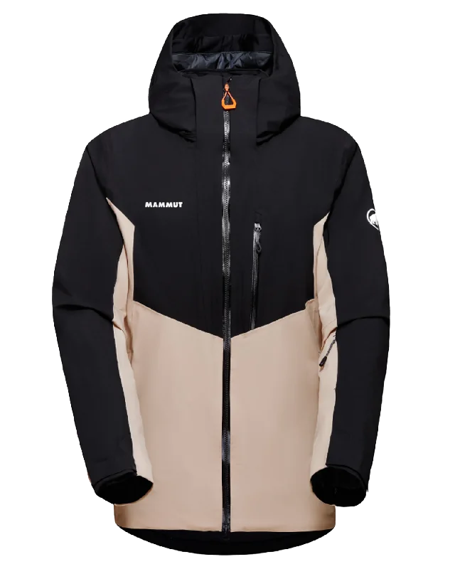 Mammut Stoney Hs Thermo Snow Jacket - Savannah / Black Ribbed T-Shirt High Neck Heavyweight