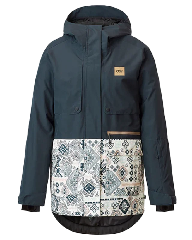 Picture Glawi Womens Snow Jacket - Dark Blue - 2023 Hooded Caped Shawl Collar