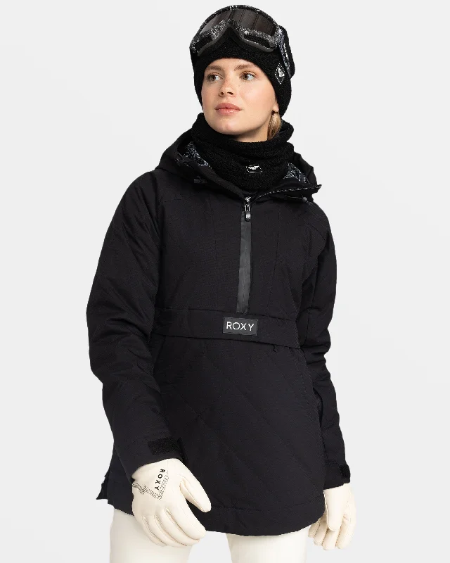 Radiant Lines Overhead Snow Jacket - True Black Elegant Classic Vintage