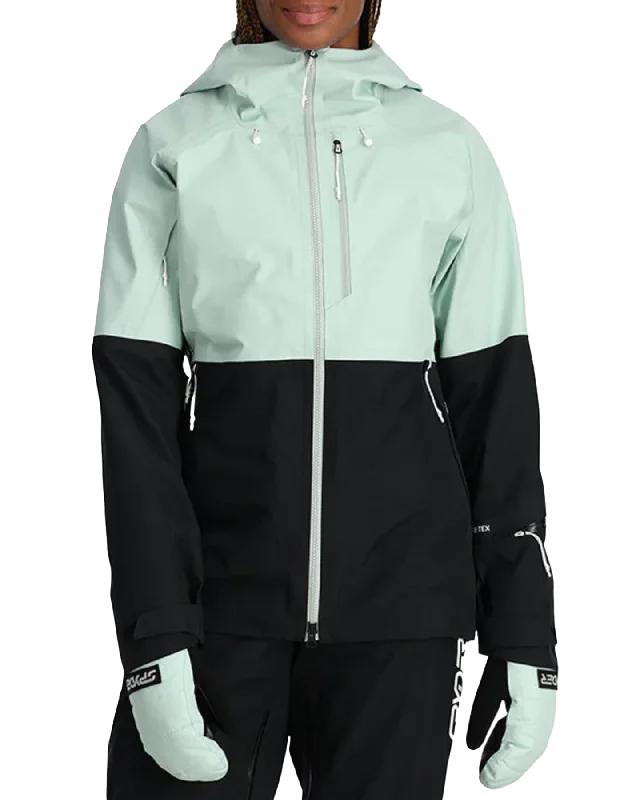 Spyder Women's Solitaire Gtx Shell Jacket - Wintergreen Machine Wash Dry Clean Hand Wash