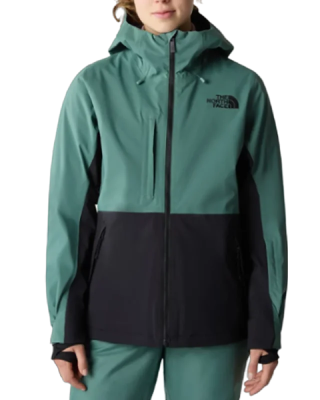 The North Face Women's Freedom Stretch Snow Jacket - Dark Sage/Tnf Black V-Neck T-Shirt Long Sleeve Cotton