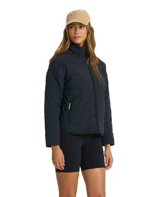 Canyon Insulated Jacket in Black Sequined Glittery Shiny