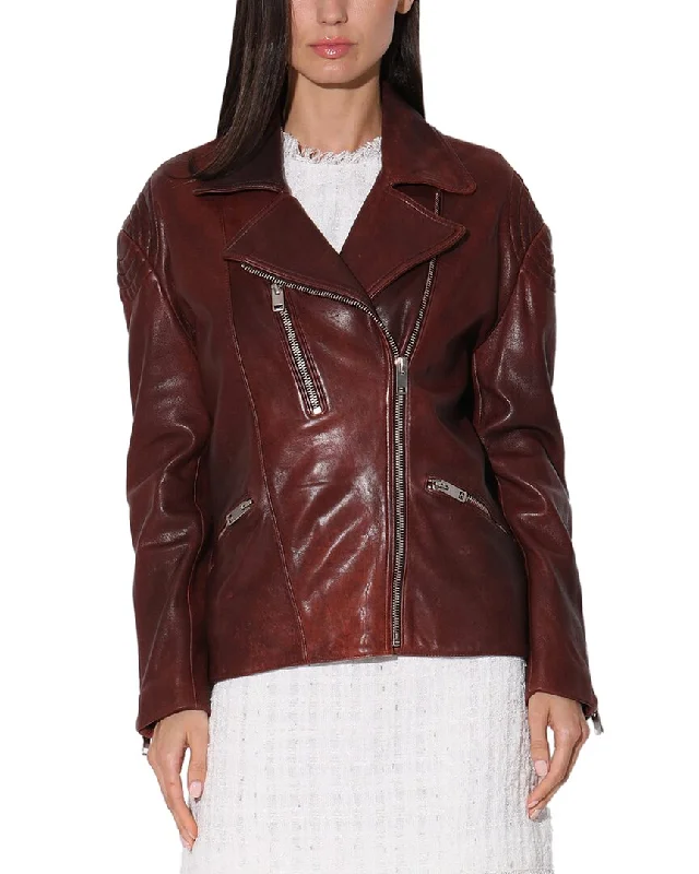 Walter Baker Alexa Leather Jacket Machine Wash Dry Clean Hand Wash