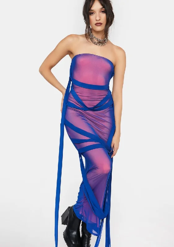 Royal Work Of Art Strappy Maxi Dress Cozy Knit Maxi Dress