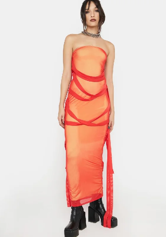 Work Of Art Strappy Maxi Dress Stylish One-Shoulder Maxi Dress