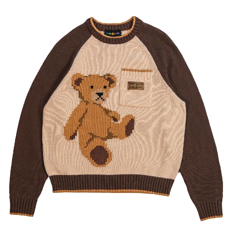 Bear And Me Sweater Lace Blend Ribbed Blend Corduroy Blend