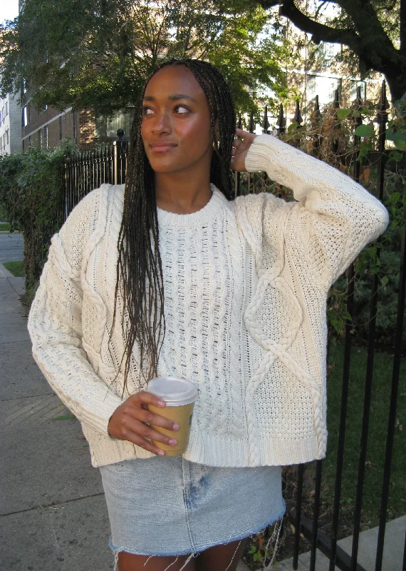 Miss You More Sweater ★ Cream Zippered Buttoned Snapped