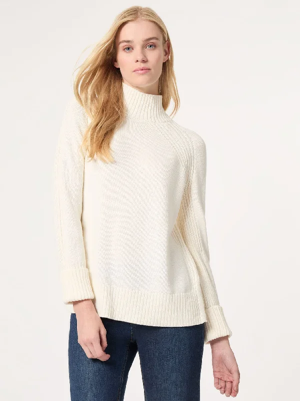 Directional Ribbed Sweater Fleece Sweater Nylon Polyester