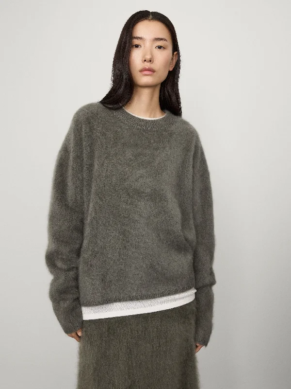 The Natalia Sweater Houndstooth Herringbone Solid