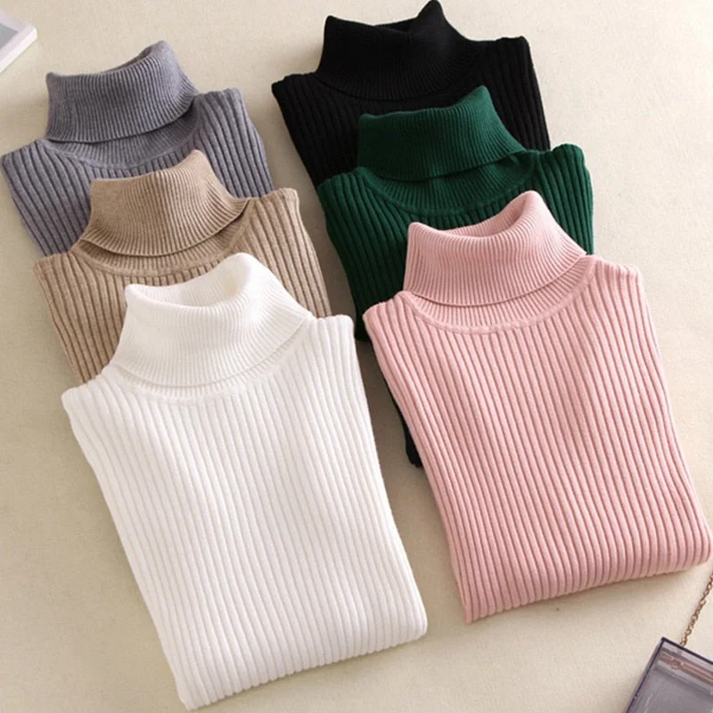 Turtleneck Sweater Women 2019 Winter Autumn Women Pullover Sweater Knitted Cashmere Sweater Women Sweaters Kardigan Pull Femme Transparent Opaque Sheer