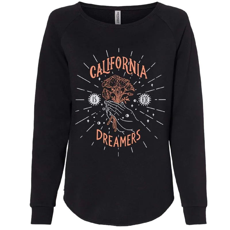 California Dreamers Crewneck Sweatshirt Hoodie with Cropped Fit Short Trendy