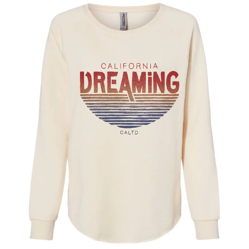 California Dreaming Crewneck Sweatshirt Hoodie with Emblem Brand Identity