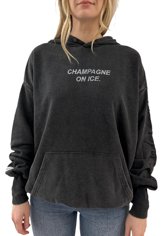 Champagne on Ice Hoodie Hoodie with Relaxed Fit Easy Casual