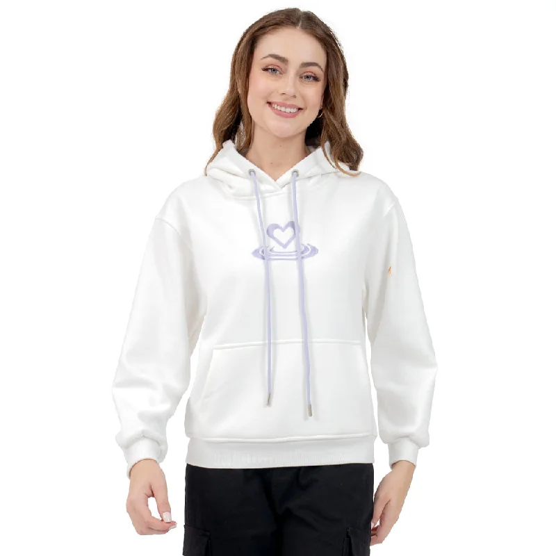 SUDADERA PARA MUJER HOODIE WITH PRINT AND PURSE FOREVER 21 Hoodie with Reflective Safety Nightwear