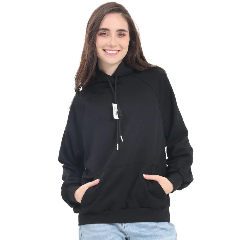 SUDADERA PARA MUJER FASHION HOODIE WITH KANGAROO BAG FOREVER 21 Hoodie with Typography Text Message