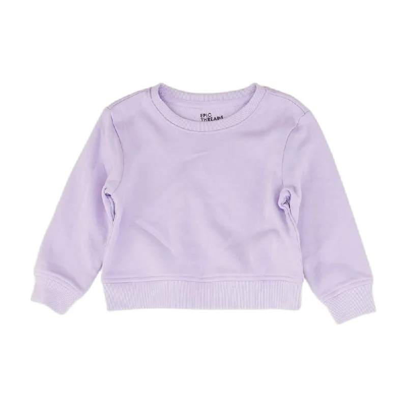 Lavender Solid Sweatshirt Hoodie with Back Slit Movement Comfort