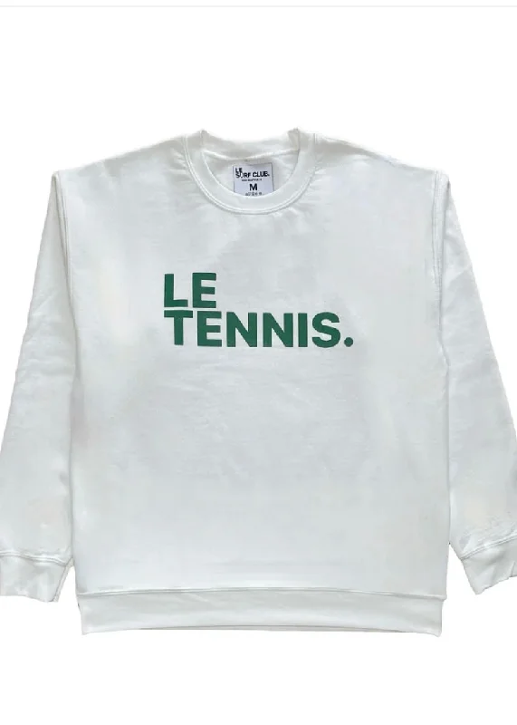 Le Tennis Sweatshirt Hoodie with Hem Contrast Bold Stylish