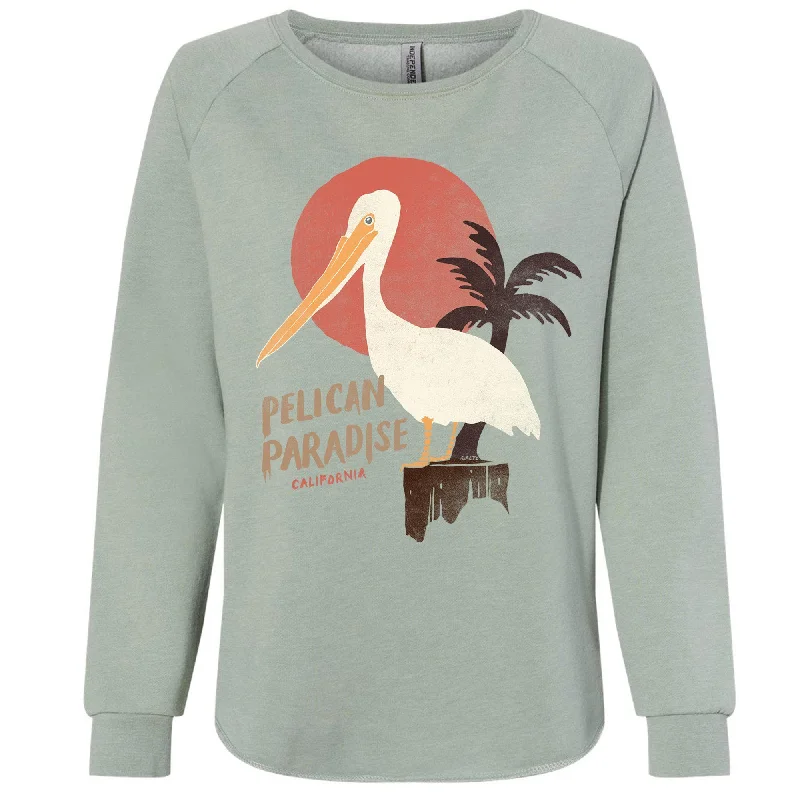 Pelican Paradise Sage Crewneck Sweatshirt Hoodie with Zipper Versatile Modern