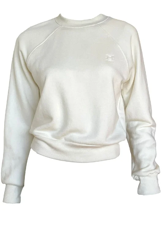 Raglan Sweatshirt Hoodie with Sequins Glamorous Eye-catching