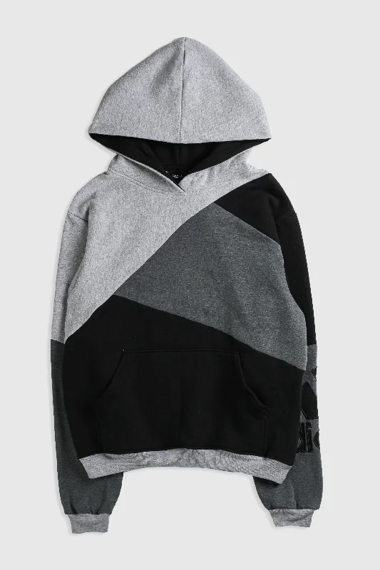 Rework Adidas Patchwork Sweatshirt - S Hoodie with Magnetic Closure Innovative Modern