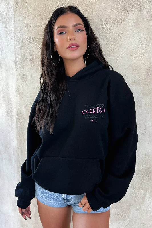 Series 4 Hoodie - Black Hoodie with Bell Sleeves Flared Feminine