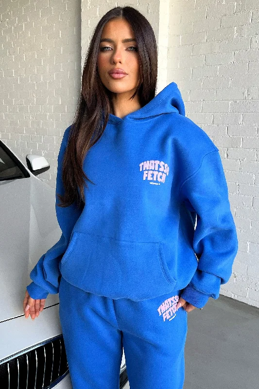 Series 5 Hoodie - Royal Blue Hoodie with Tie-Dye Psychedelic Retro