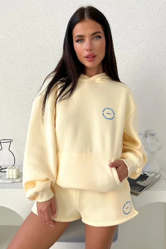 Series 8 Hoodie - Cream Hoodie with High Neck Warm Protective