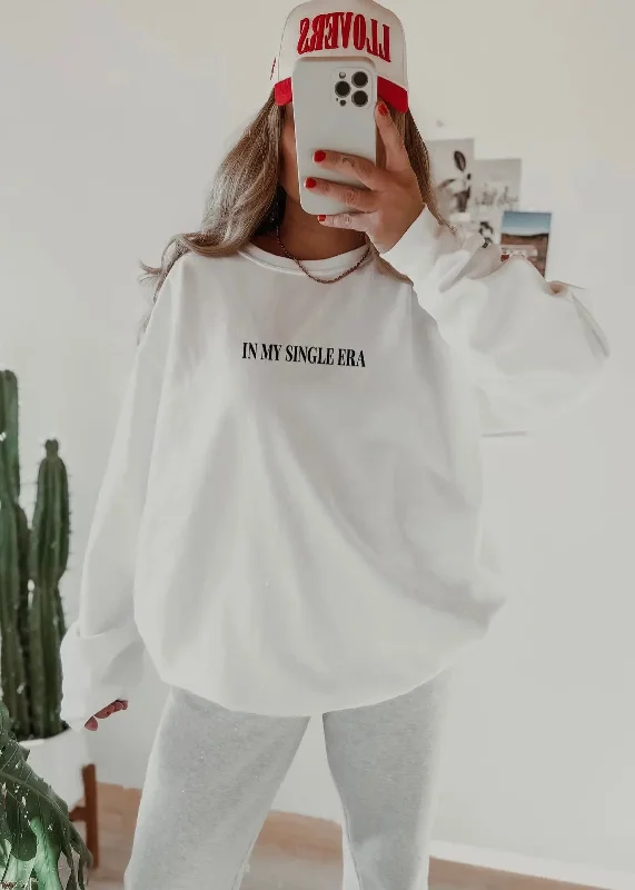 Single Girl Era Sweatshirt Hoodie with Fur Luxurious Winter