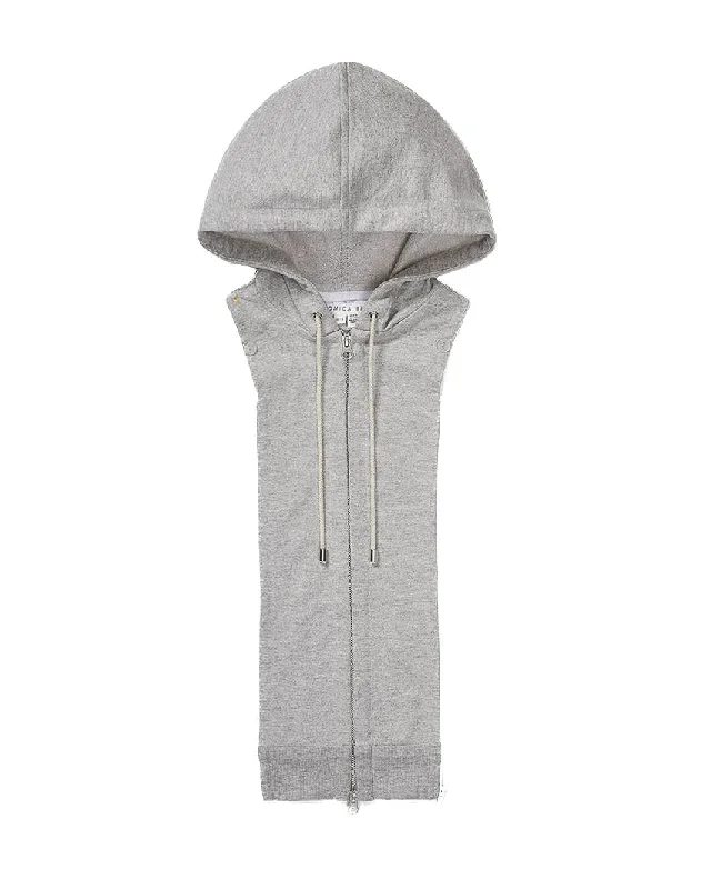 Hoodie Dickey Hoodie with Frayed Bohemian Relaxed