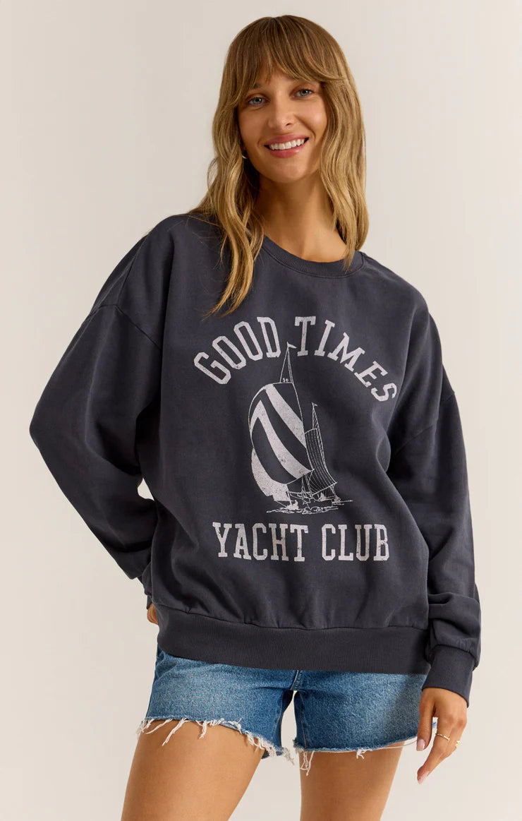 Z Supply Yacht Club Sunday Sweatshirt Hooded Sweatshirt Casual Wear Street Style