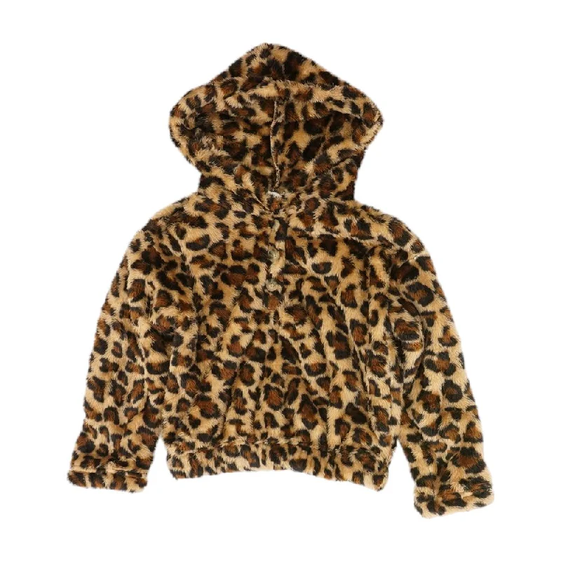 Brown Animal Print Hoodie Oversized Hoodie Comfort Casual