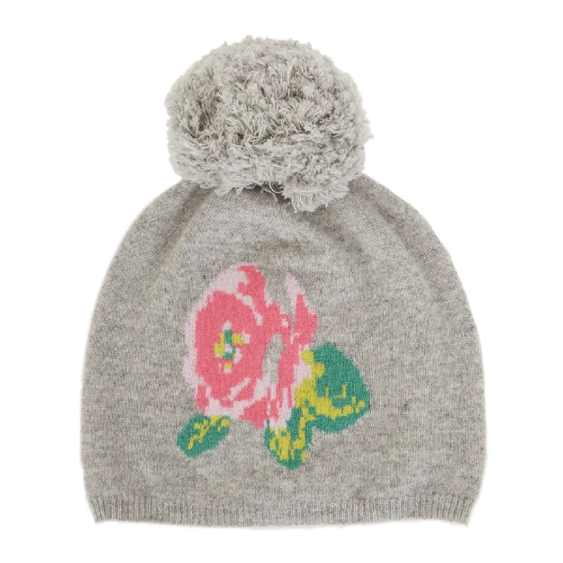 Floral Beanie in Sweatshirt Combo Hoodie with Relaxed Fit Easy Casual