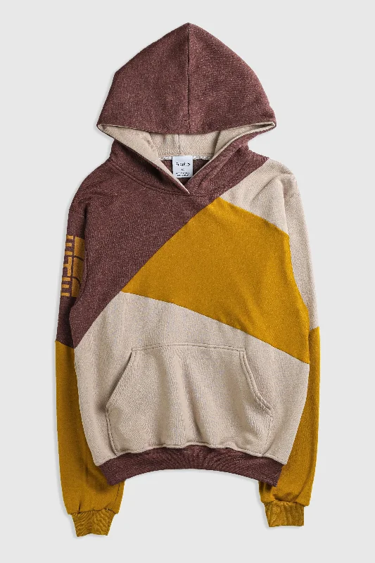 Rework North Face Patchwork Sweatshirt - XS Hoodie with Pastel Soft Subtle