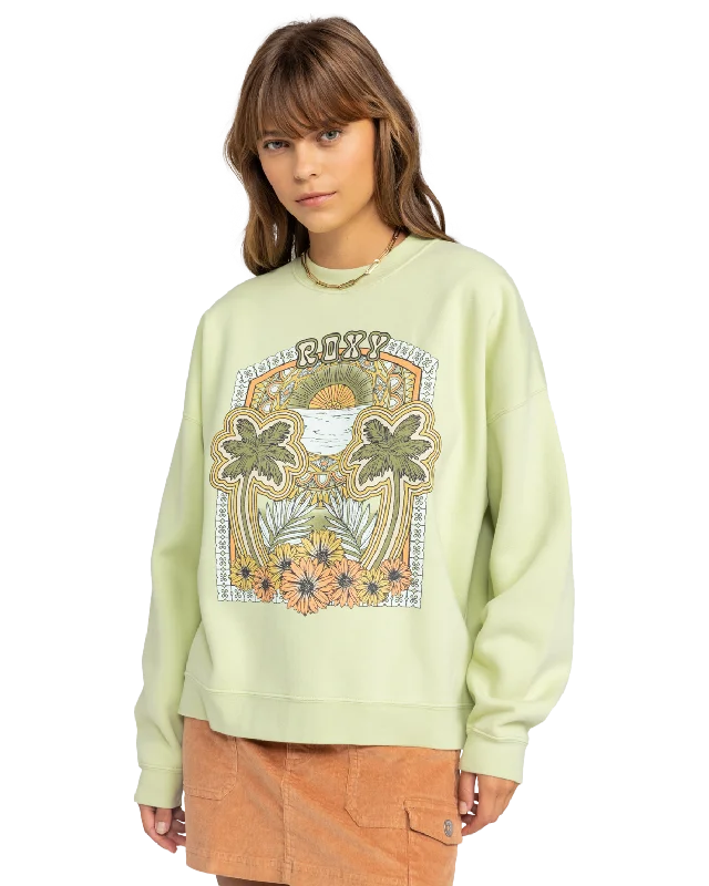 Lineup Oversized Crew Sweatshirt in Butterfly Hoodie with Cuffed Sleeves Snug Secure