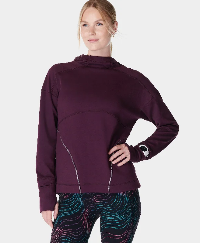 Tempo Train Hoodie Sb9917 Midnight-Cherry-Purp Hoodie with Color Block Contrast Stylish